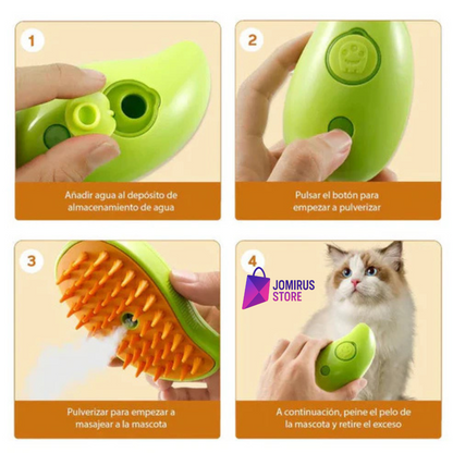 Cepillo a vapor para mascotas